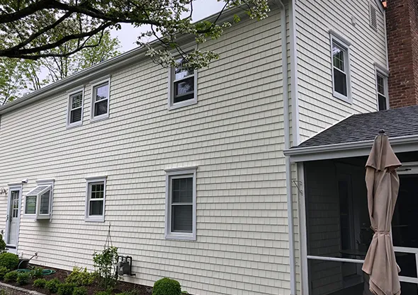 Durable and modern siding solutions are installed on a home for long-lasting protection & a sleek look.